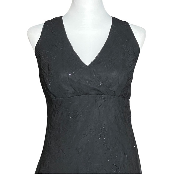 Vintage 90s Black Asymmetrical Sleeveless Dress. Small. Whimsigoth, Fairycore - Picture 6 of 8